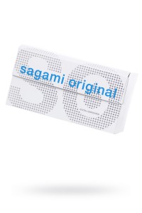 Презервативы Sagami, Original Exstra Lub 0.02 полиуриетан, 19 см, 5,8 см, 12 шт.
