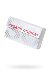 Презервативы Sagami, Original ультратонкие 0.02 полиуриетан, 19 см, 5,8 см, 6 шт.